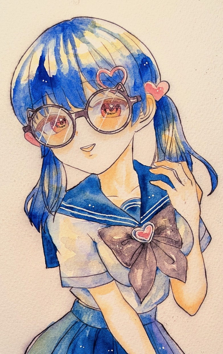 少女のイラストを描きます 透明水彩を使った作品を作ります イメージ5