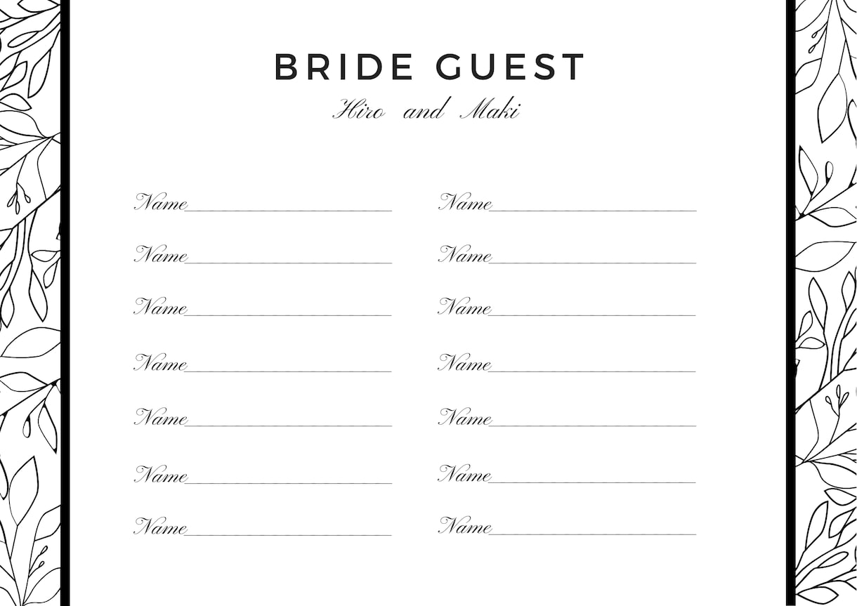 結婚式の芳名帳を作成します 新郎新婦のお名前入り芳名帳（ゲストブック）を作成します♩ イメージ1