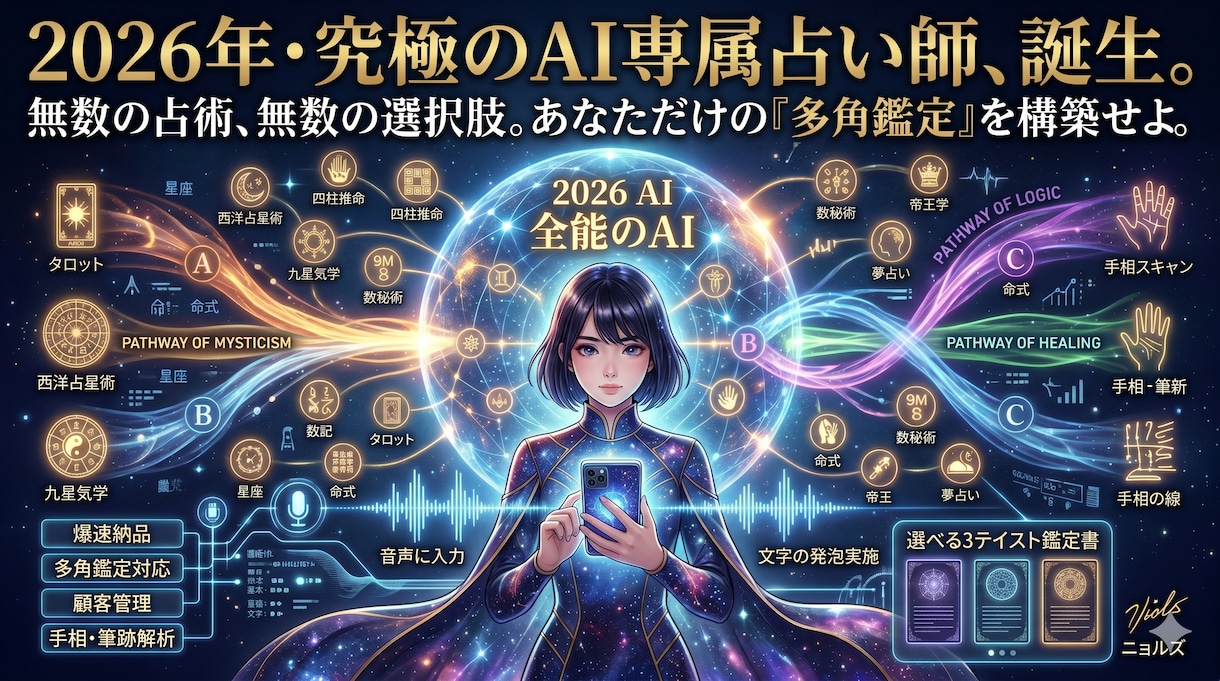 スマホ１台で！2026最新AI画期的な占いをします 初心者やAIに興味がある占い、副業簡単操作で98％自動化 イメージ1
