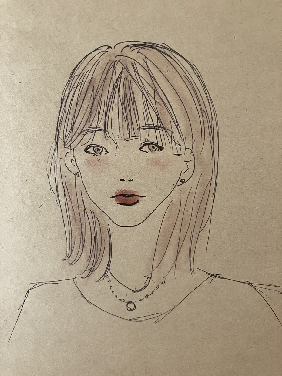 アイシャドウを使ったお洒落なイラスト描きます アイシャドウやリップを使った雰囲気のあるイラストを描きます♪ イメージ5
