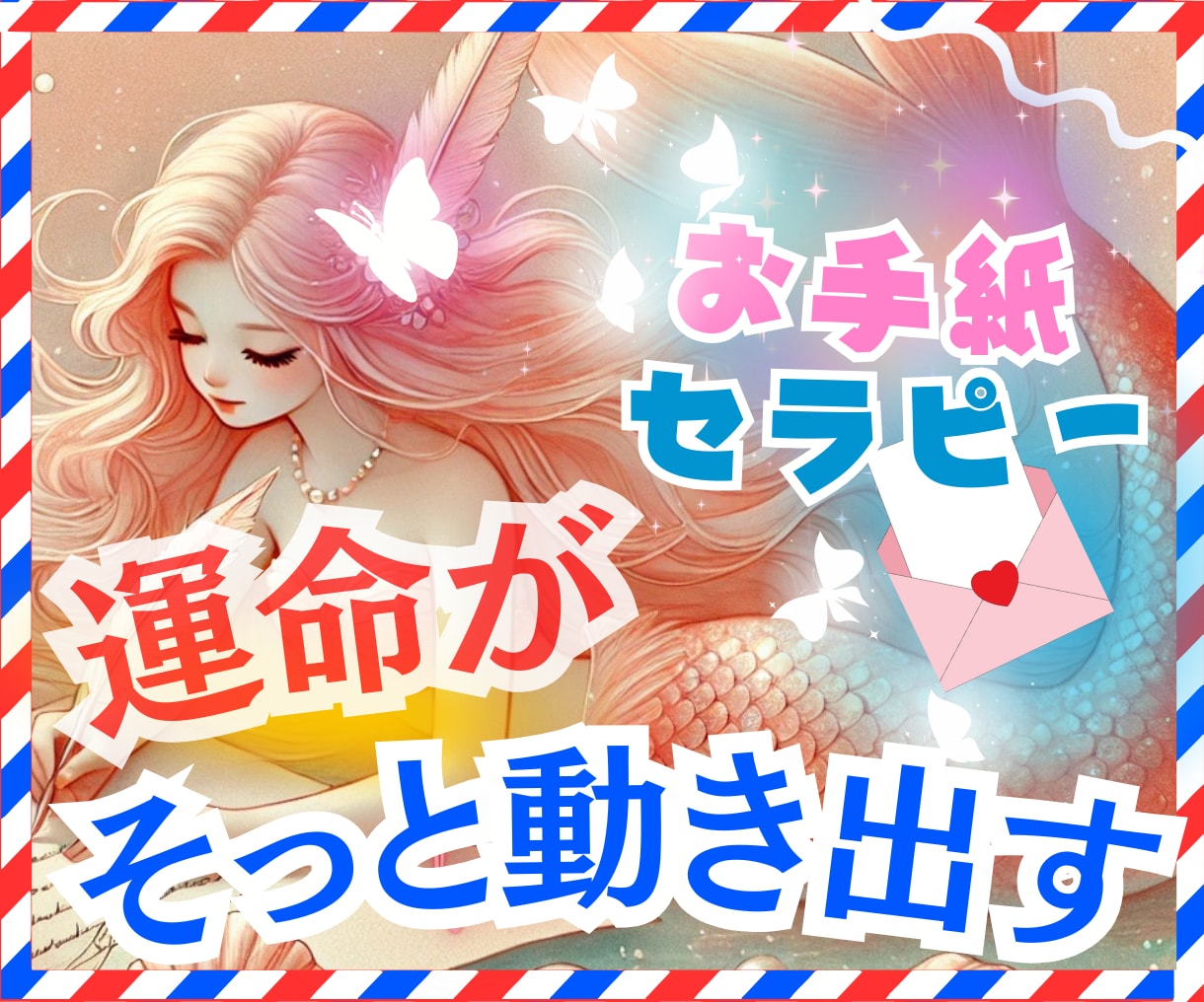 初回¥1500❣️ ✩お手紙セラピー☘️承ります ❤️心がふんわり整い、運命がそっと動き出す✨魔法の手紙✉️ イメージ1