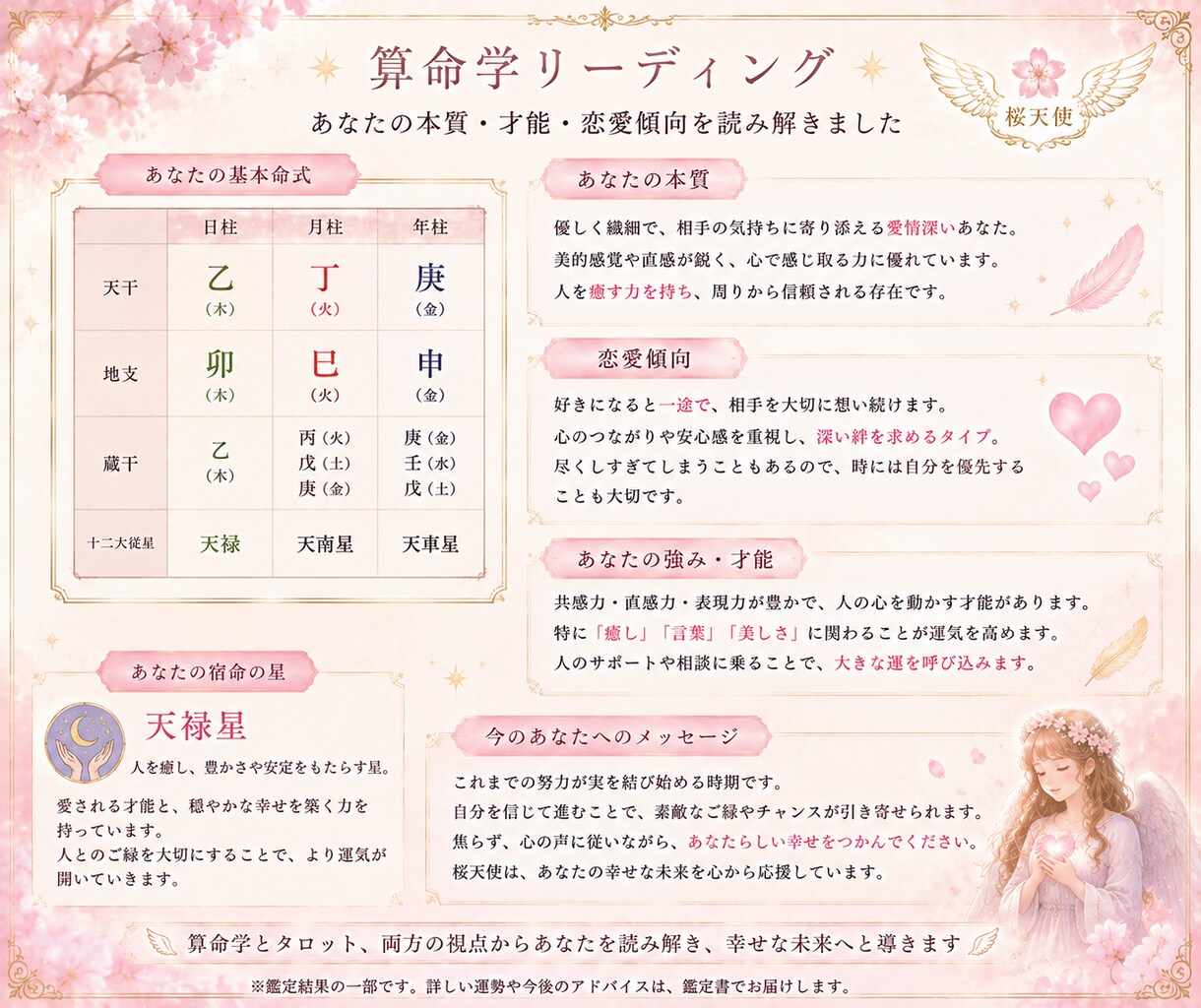 お相手の気持ちと二人の未来を鑑定します 算命学×タロットで今どう動くべきかを読み解きます イメージ4