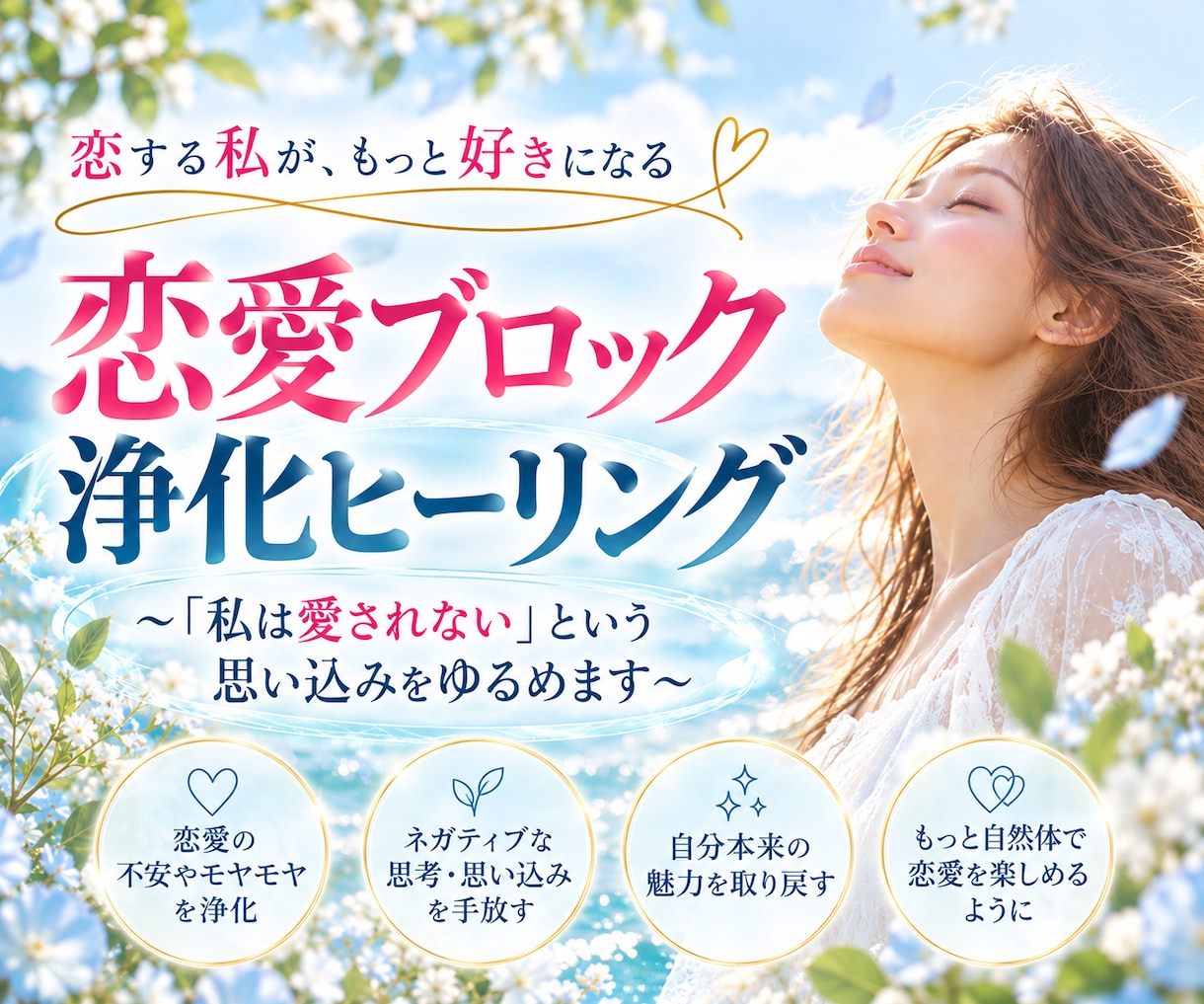 恋愛ブロック浄化ヒーリングします 「私なんて…」を手放す恋愛ヒーリング〜 イメージ1