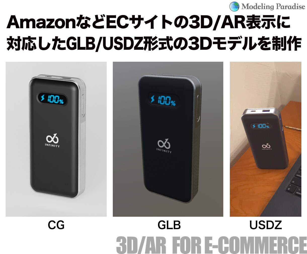 ECサイトの3D/AR向けに3Dモデルを制作します 3DデータがなくてもECサイトで3D/AR表示ができます！ イメージ5