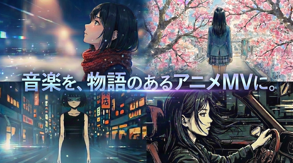 プロ監修！音源を送るだけ。劇的アニメMV制作します 教科書掲載の実績ある音楽Pが、あなたの楽曲を映像化します。 イメージ1