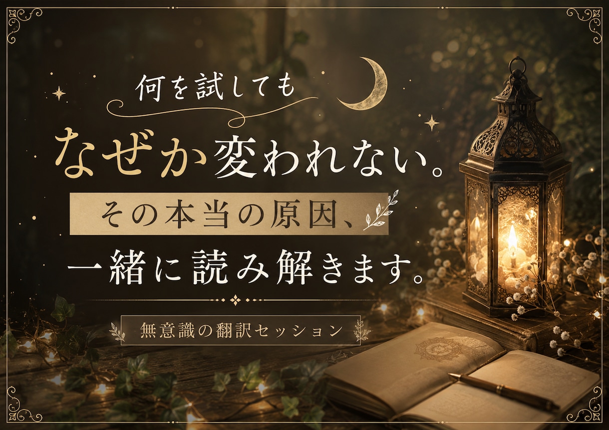 なぜか変われない原因を読み解きます 本来のあなたらしく軽やかに進む自分へ イメージ1