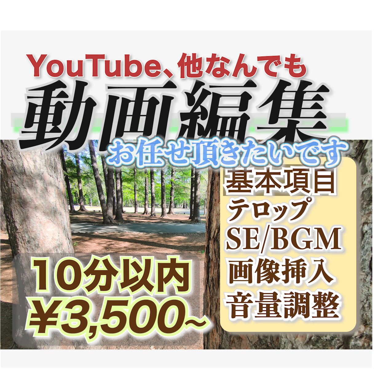 動画編集をご依頼を賜ります あなたの動画をより良くしたい、それ一心で参ります イメージ1