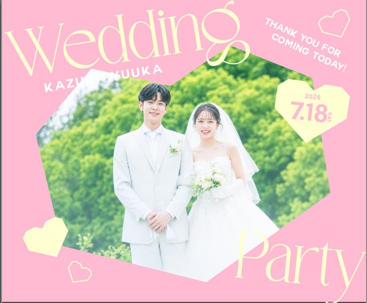 結婚式ウェルカムボードを写真に合わせ制作します 写真に合わせた完全オリジナルパネルを制作します イメージ4