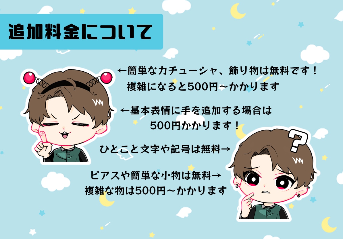 使い道たくさん！表情3点セット描きます 大きい目が特徴的！みんなの目にひく可愛いらしいアイコン♪ イメージ5