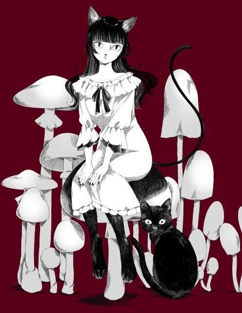 レトロな美少女のモノクロイラストお描きします 挿絵やアイコン、ヘッダー等に使えます耽美目を惹くイラスト！ イメージ3