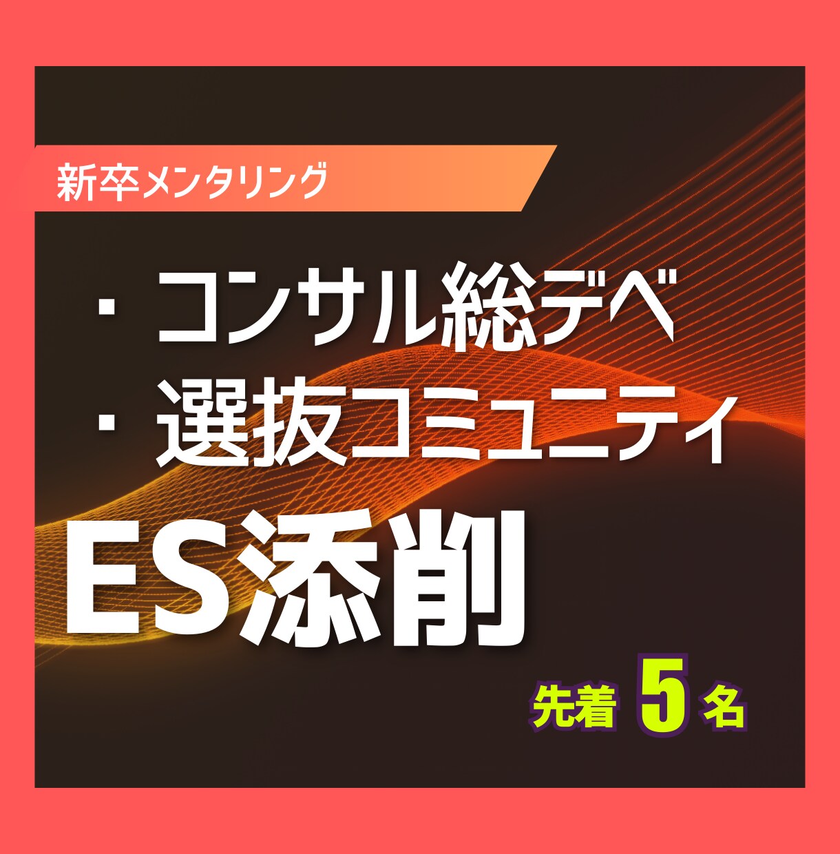 コンサル・総デベ内定 | ES添削＆戦略提示します 選抜コミュニティ所属者が就活をメンタリング イメージ1