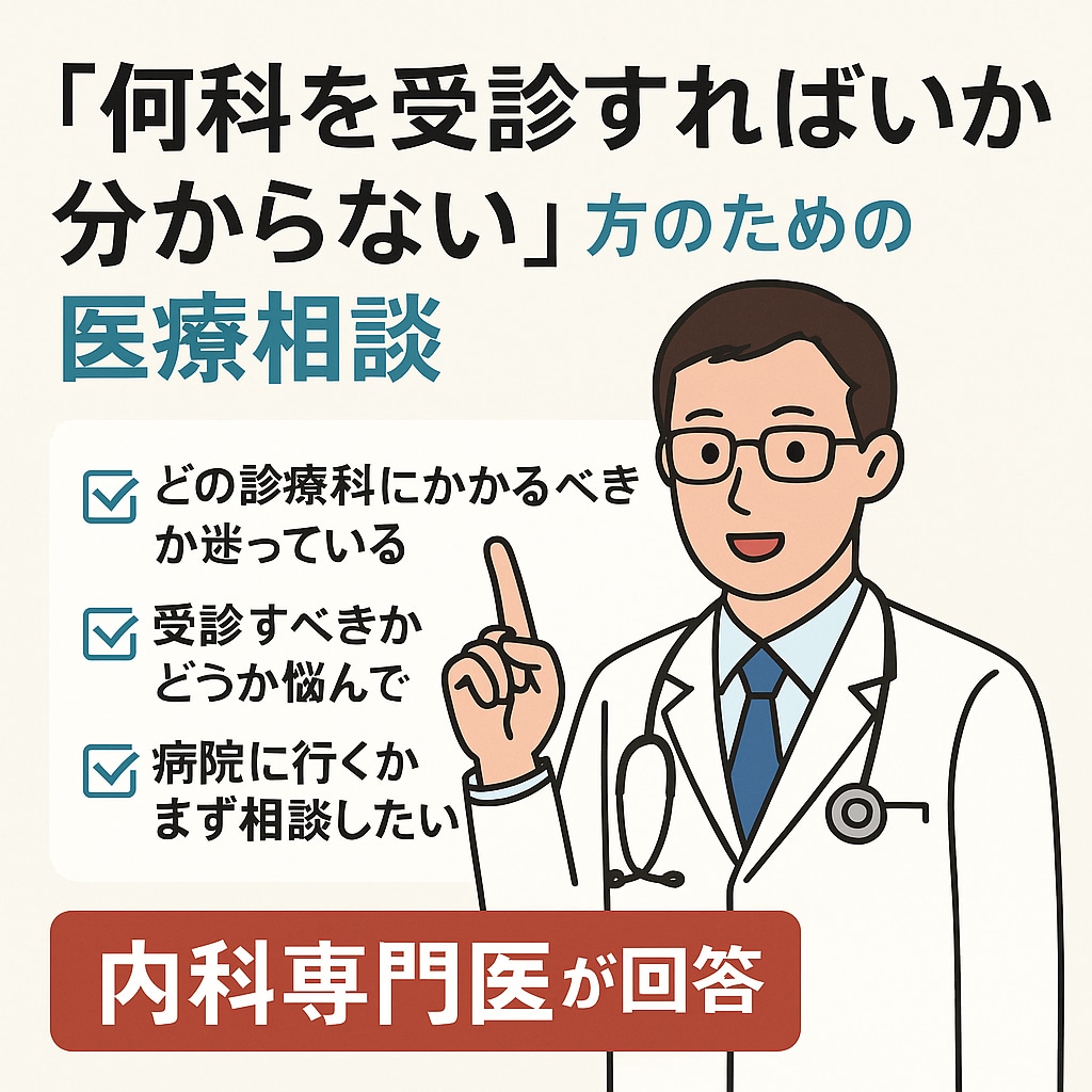 内科専門医が最適な診療科への受診をサポートします どの診療科に行けばいいか迷ったら イメージ1