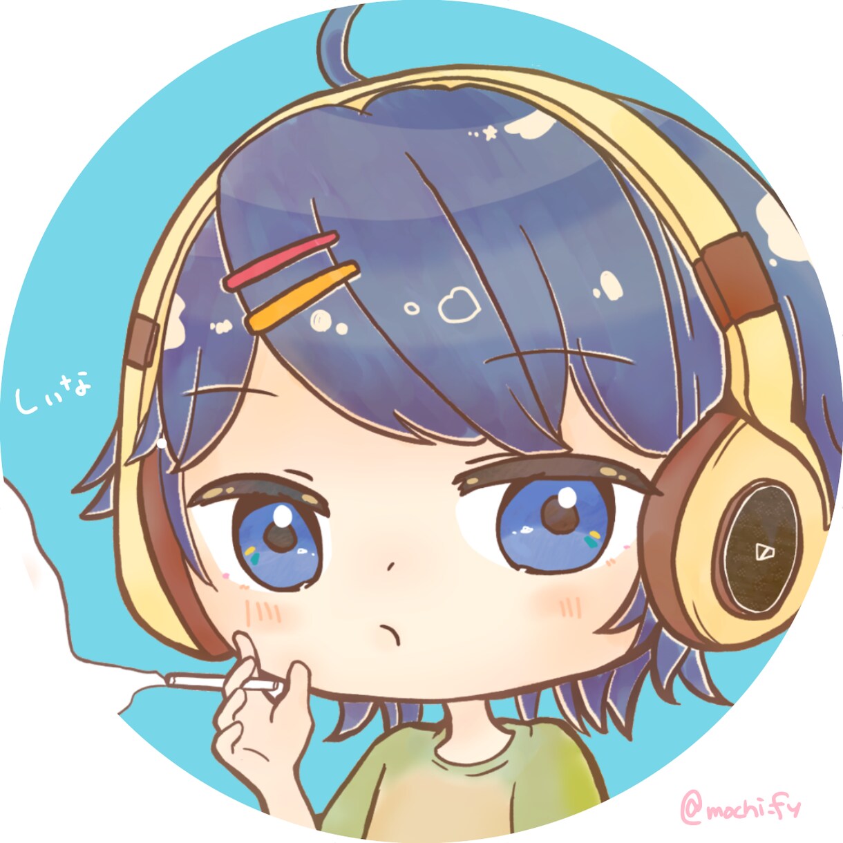 アイコンに最適！バストアップイラストを描きます ステッカー風で可愛く見やすく色使いのよいアイコンが得意です イメージ4