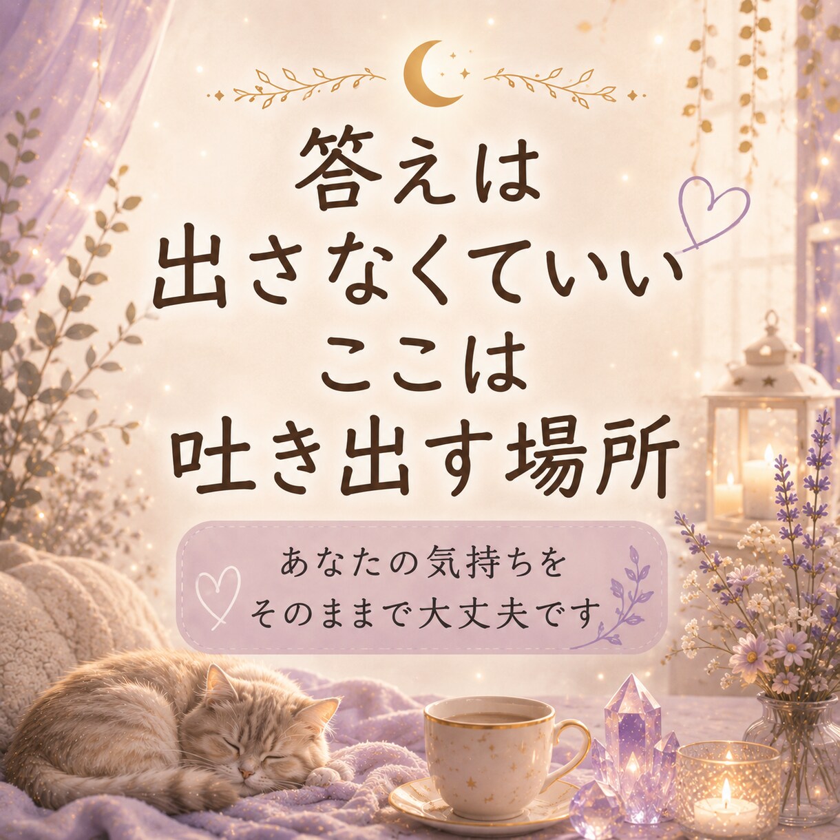 眠れない夜の不安や悩み・愚痴を優しくお聞きします 誰にも言えない本音もOK｜5分でも否定せずお聴きします イメージ5