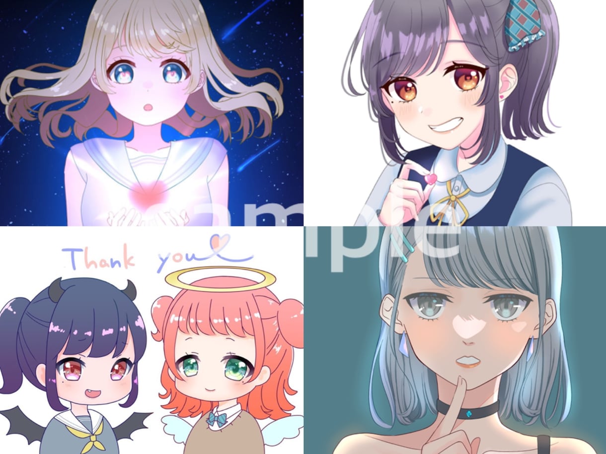女の子のイラストを描きます ご希望に沿ったイラストをお描きします！気軽にお声がけ下さい！ イメージ7