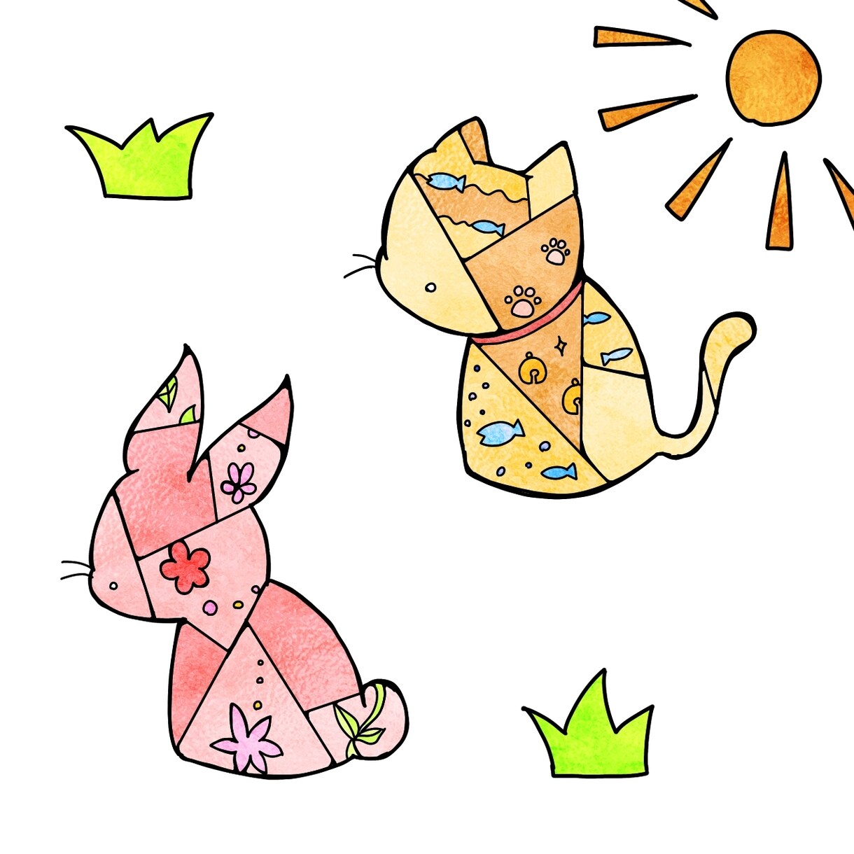 どんな素材もステンドグラス風イラストにします シンプルだけれど吸い込まれるようなそんなイラストに！ イメージ4