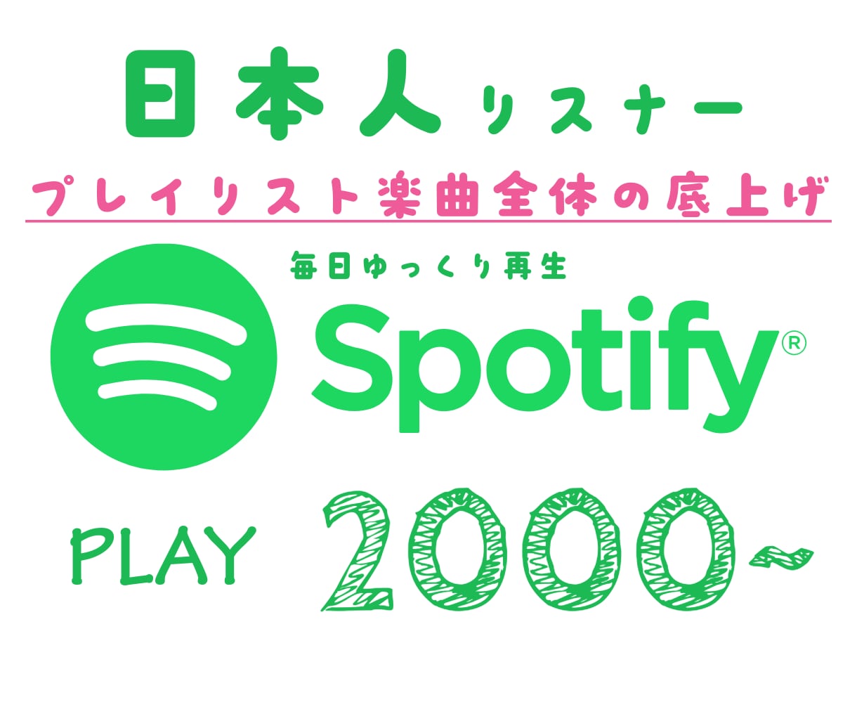Spotifyプレイリスト日本～ランダム再生します ご指定のプレイリスト全曲の日本国内プロモーションです♪ イメージ1