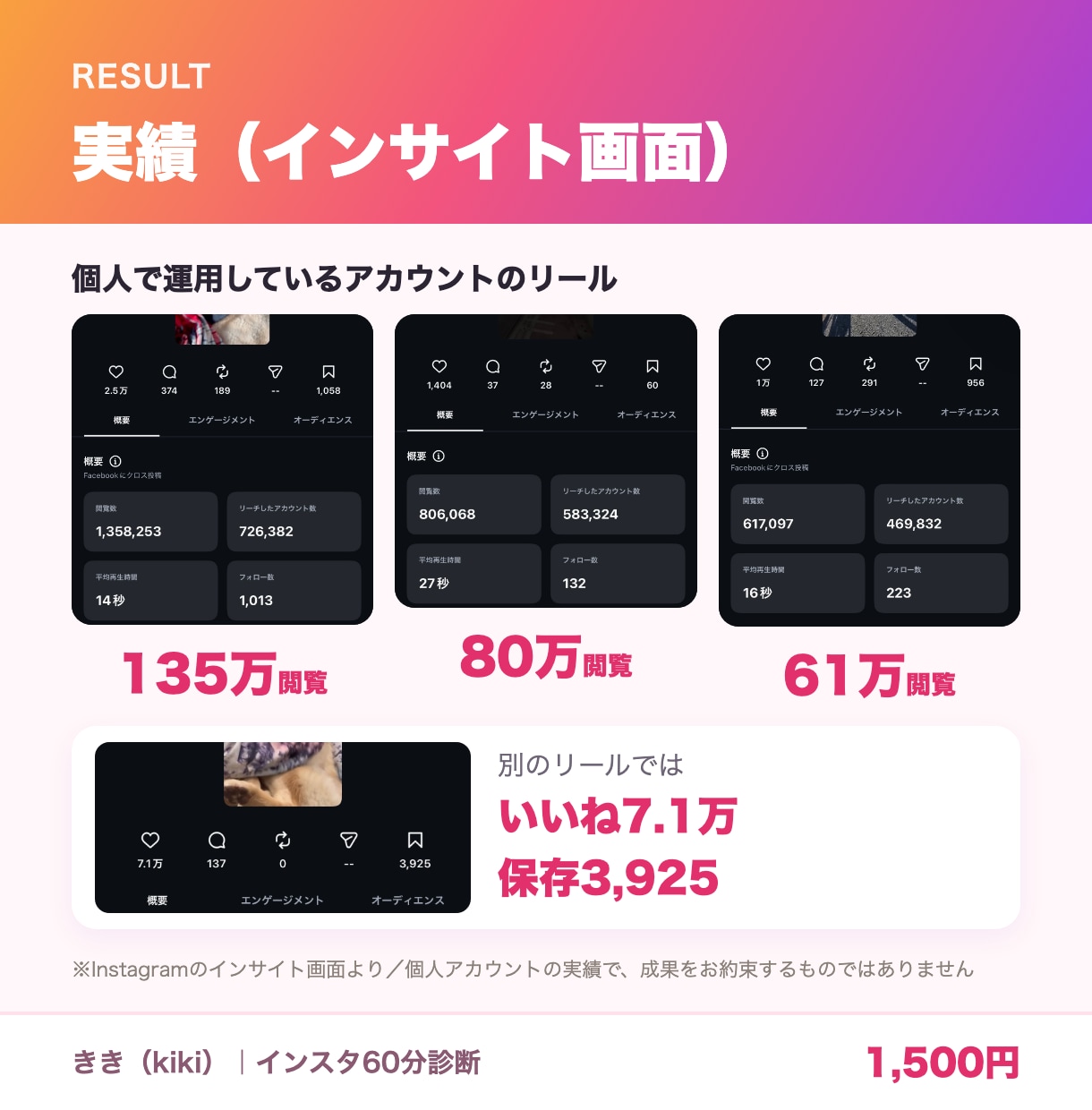 SNS歴7年のマーケターがインスタを診断します 何を発信して、どう売るか。改善点3つを持ち帰れます イメージ8