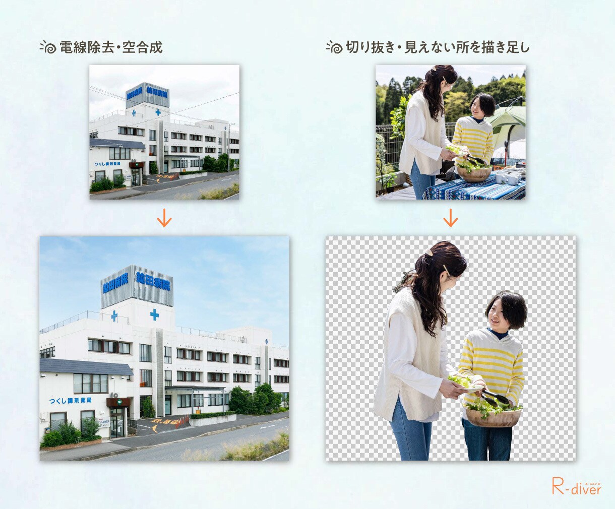 写真・画像をフォトショで加工修正いたします デザイナー目線でつくる合成画像をぜひご活用ください！ イメージ4