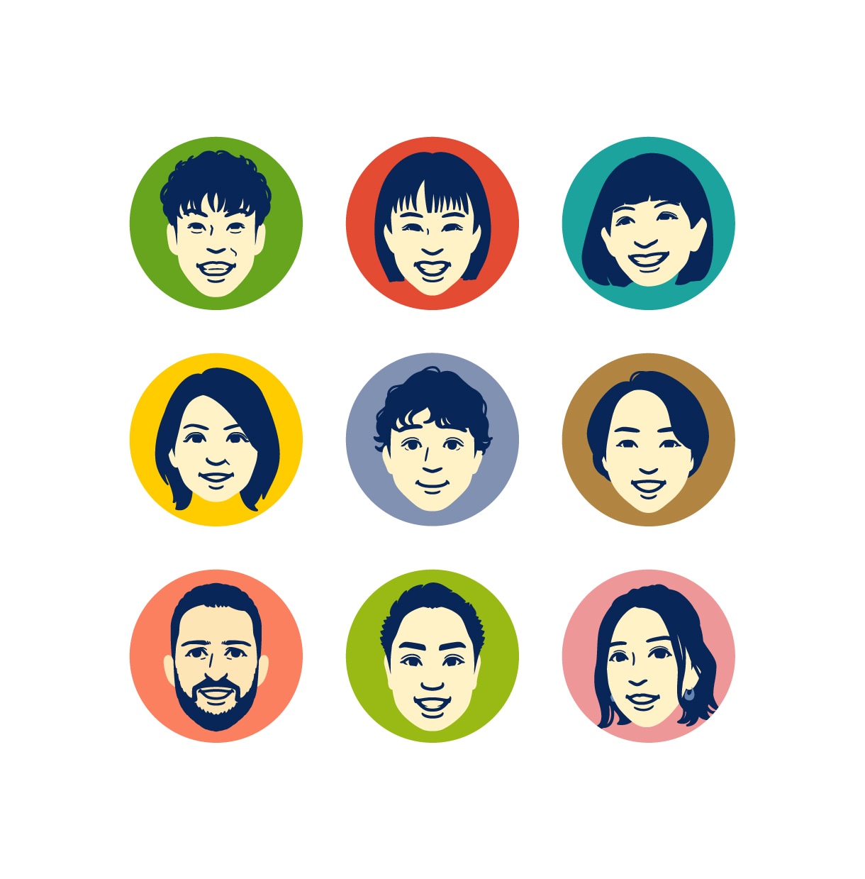 なんとなく似てるレトロでシンプルな似顔絵描きます 懐かしくて新しい。ほんのり昭和テイストのやさしい似顔絵 イメージ4