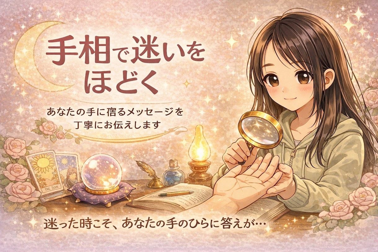 あなたの性格・特性こっそり教えます 手に刻まれたメッセージを一緒に紐解きましょう٩( ᐛ )و イメージ1