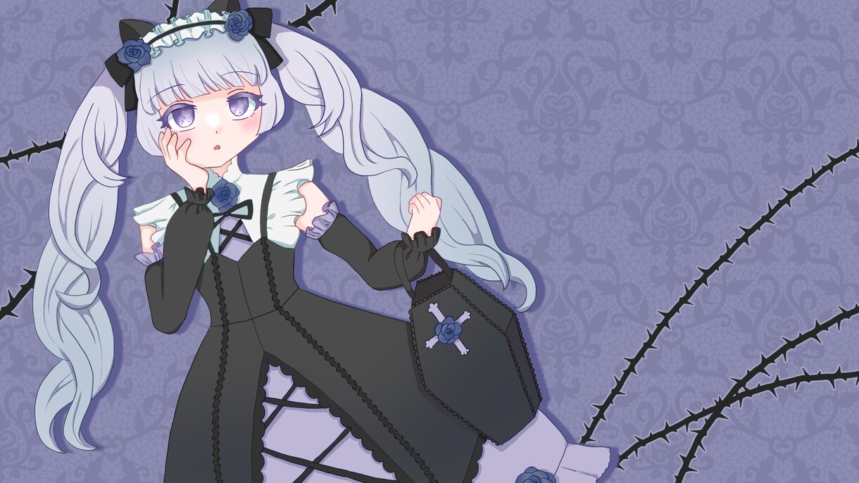 一枚絵を制作致します 歌ってみたMVや配信サムネイル等に！ イメージ3