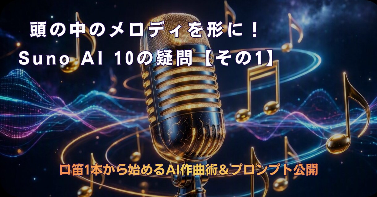 Suno AIでご希望のBGMや楽曲を作成します 曲のイメージを教えてください。 イメージ4