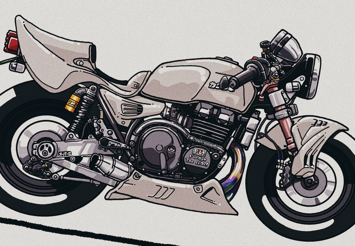 愛車のバイク、デフォルメイラストにします レトロポップでかわいい雰囲気！ イメージ9