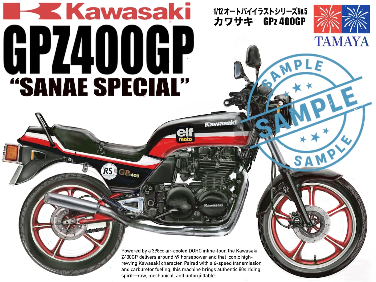 貴方のバイク、ボックスアートにします 愛車をプラモデルアート風に描きます【バイク・旧車】 イメージ3