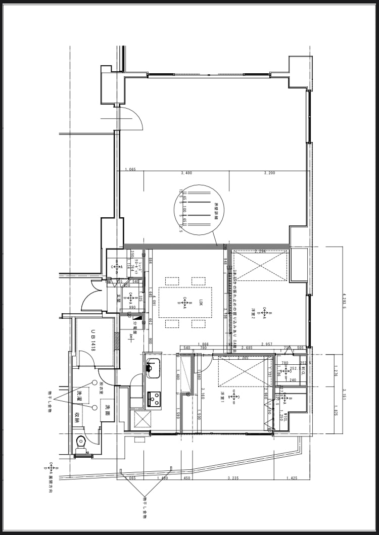 図面をJW CADにてトレース致します 色やハッチご希望であれば家具の位置も記入させて頂きます。 イメージ2