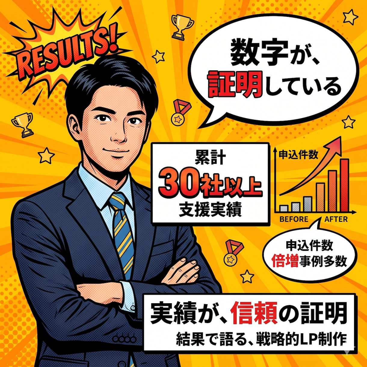 累計実績30社以上| 競合分析からLPを作成します 高級感のあるオリジナルLPを制作します イメージ4