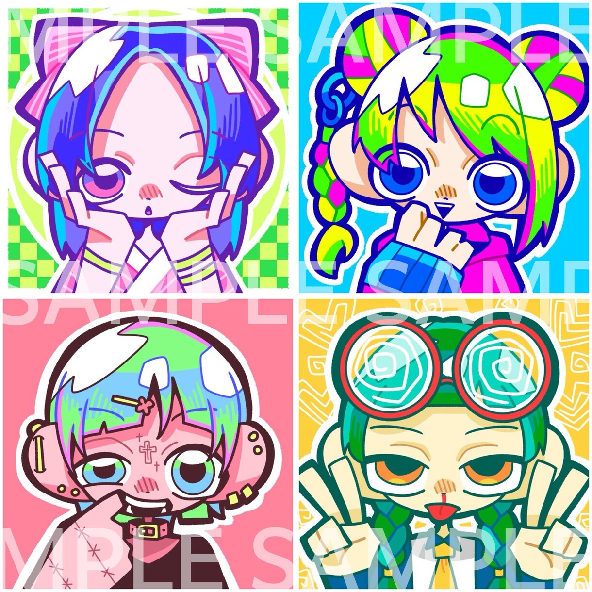目を引く！ポップなデフォルメアイコン描きます カラフルでSNSアイコンに映えます！ イメージ6