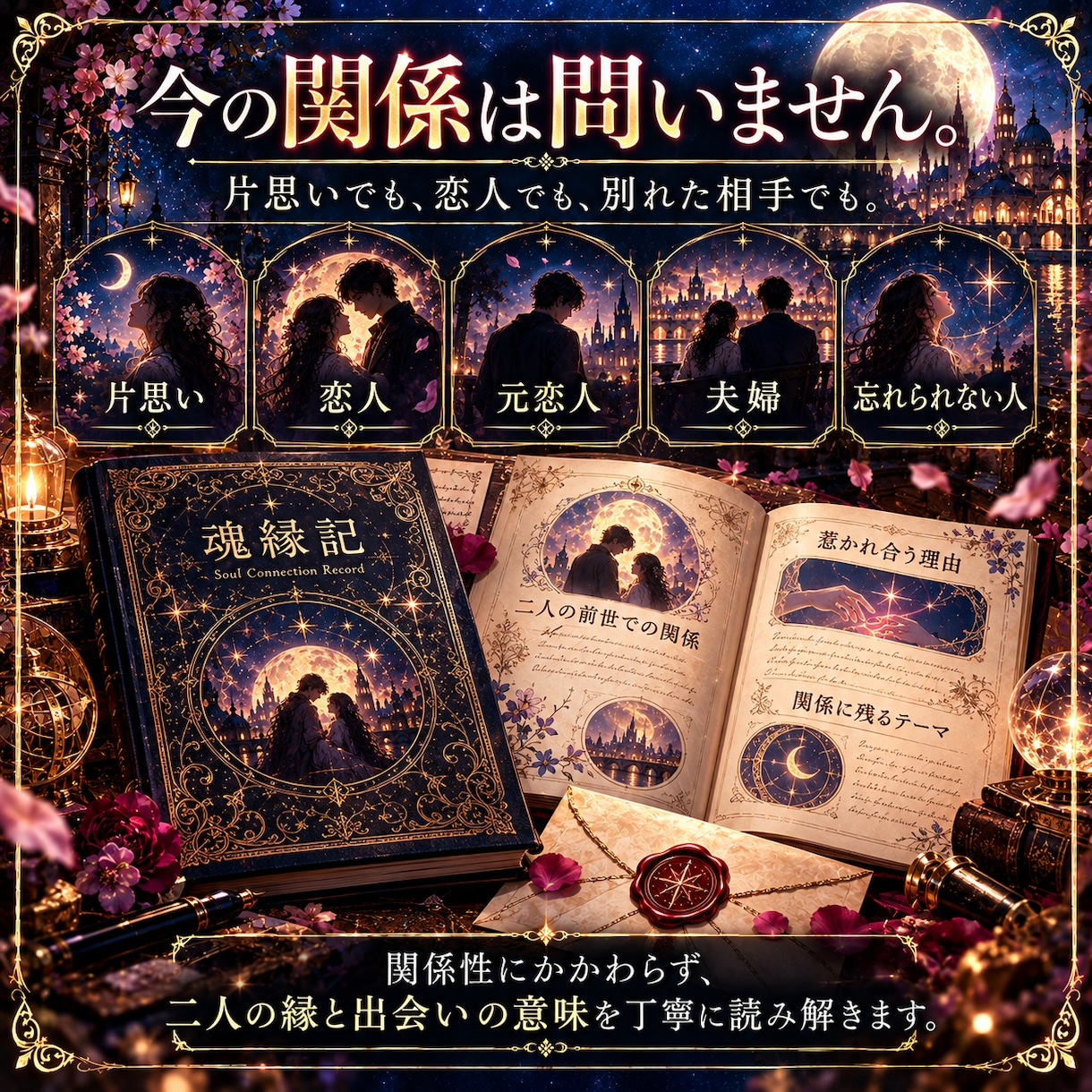 前世から二人の縁と出会った意味を読み解きます なぜ惹かれるのか、二人の関係に宿る意味を丁寧に鑑定 イメージ9