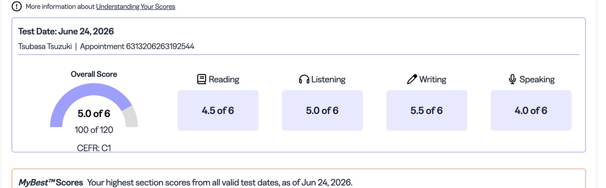 TOEFL100点突破のための個別指導します 独学で伸び悩むスピーキングとライティングを徹底添削します イメージ2