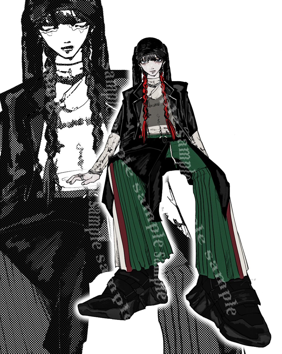 最短3日納品】Y2Kなどお洒落なイラスト描きます ファッション重視のイラストやグッズデザインなどお任せください イメージ7
