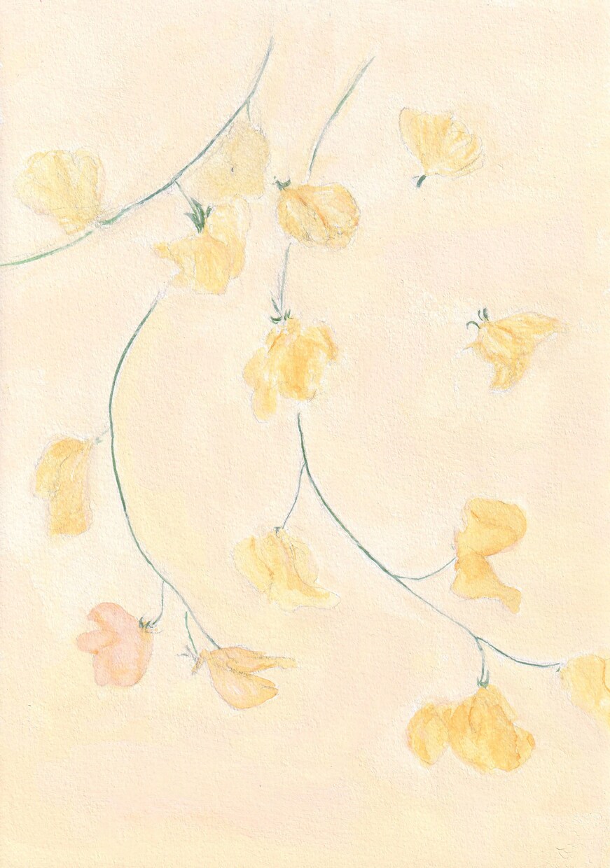 愛らしいお花の絵を描きます 絵の具で描く、繊細でやさしい心温まるお花の絵。 イメージ8