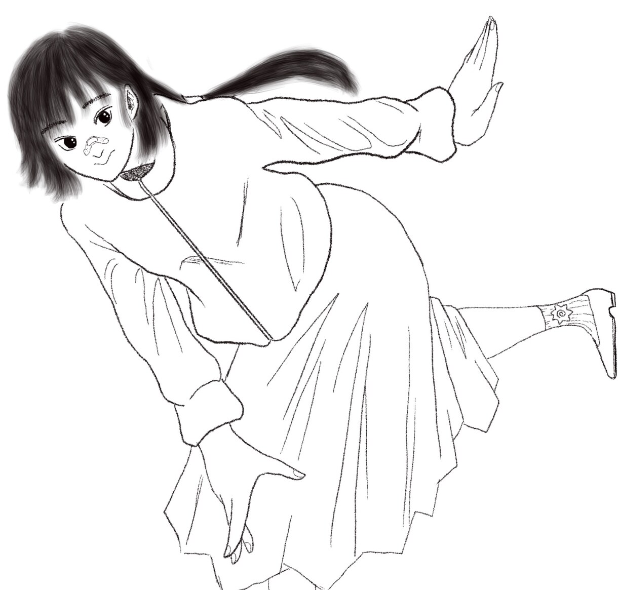 女子のイラスト描きます 女子のイラストです好きな色を塗っていただくため、カラーなし イメージ1