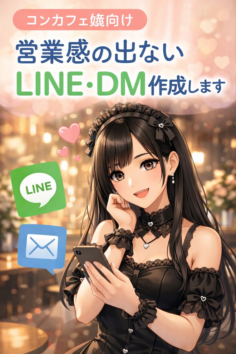 営業感の出ないLINE・DM文章を作成します お客さまとのやり取りで使えるLINE・DM文章を作成します。 イメージ1