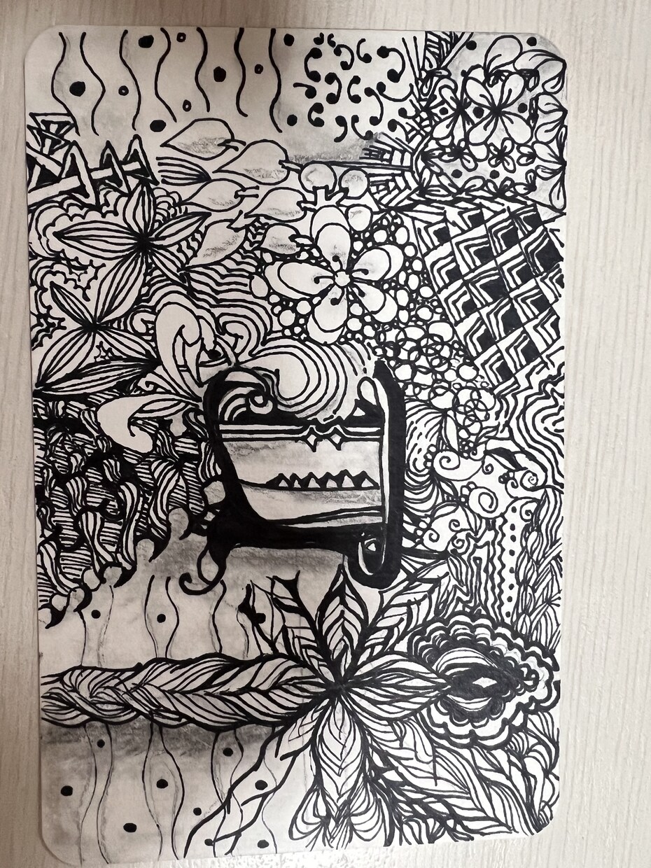 ゼンタングルで描きます 唯一無二の作品です。ごらんください！ イメージ7