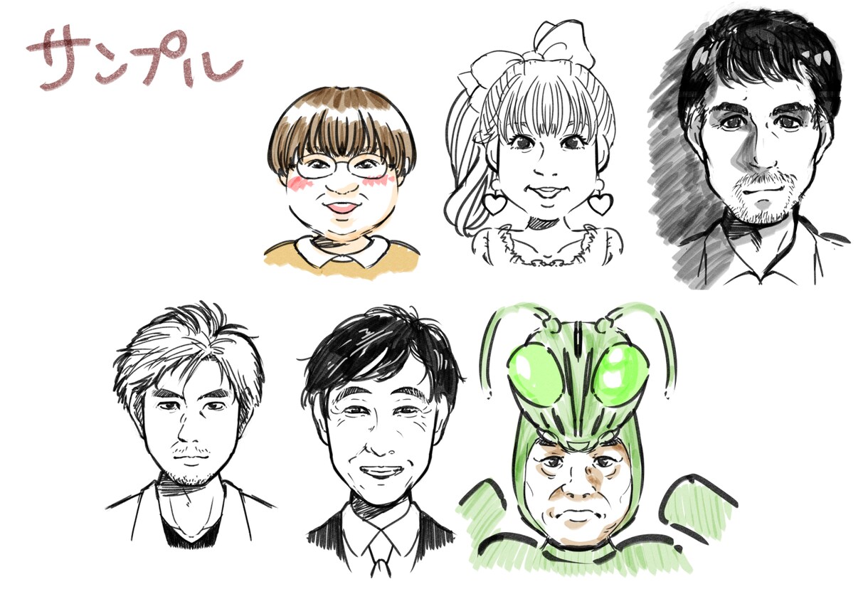 お好みのテイストで似顔絵お描きします 名刺や贈り物に似顔絵を乗せてワンランクアップ！ イメージ3