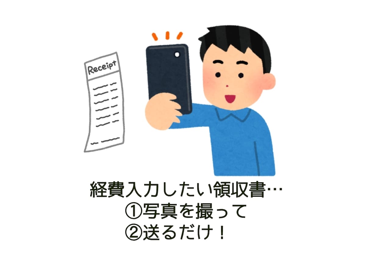 経費入力 | 領収書をExcelにまとめます 個人事業主様向け * 面倒な経費入力を代行いたします！ イメージ2