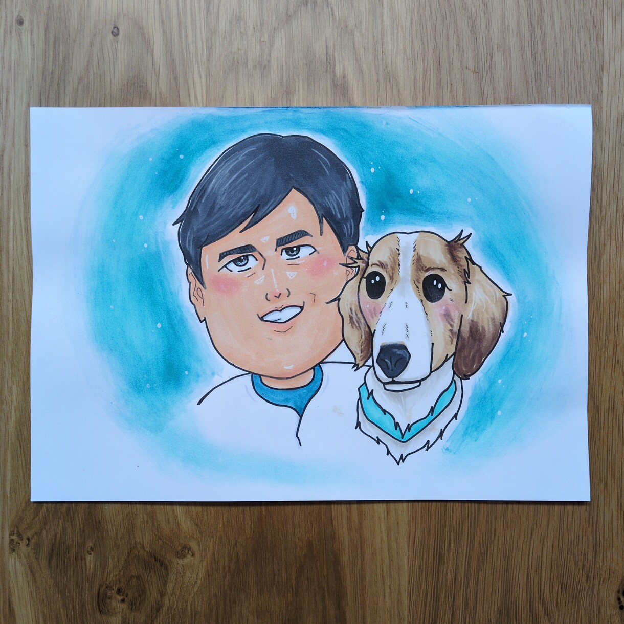 程よくデフォルメされた似顔絵描きます 人物の似顔絵、愛犬も対応可！！お手頃価格で似顔絵どうですか イメージ3