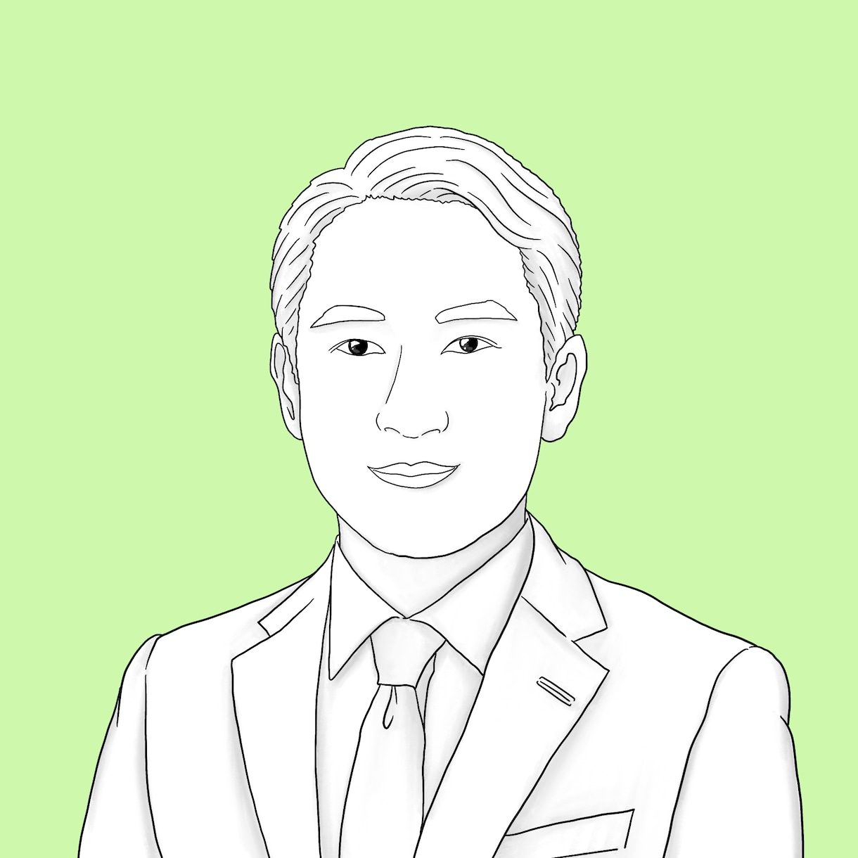 名刺・会社プロフィールに使いやすい似顔絵かきます 清楚感あるビジネス向け似顔絵を制作 イメージ3