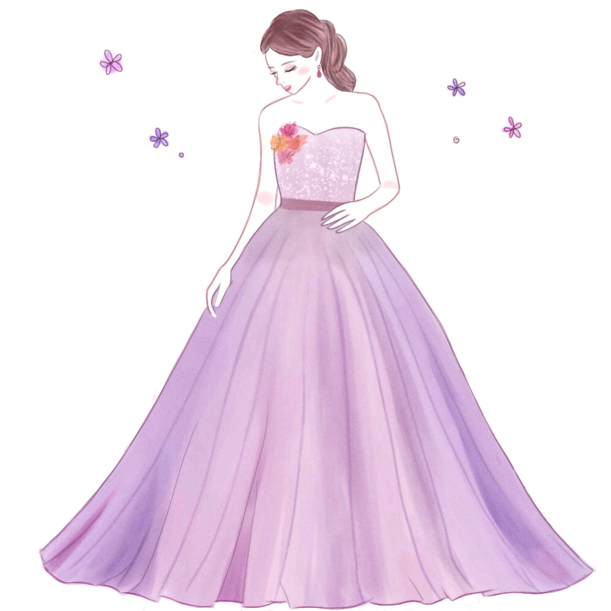 お一人様用:柔らかく可愛い♡デジ水彩イラストます アイコンやプレゼントにもおすすめです♪ イメージ2
