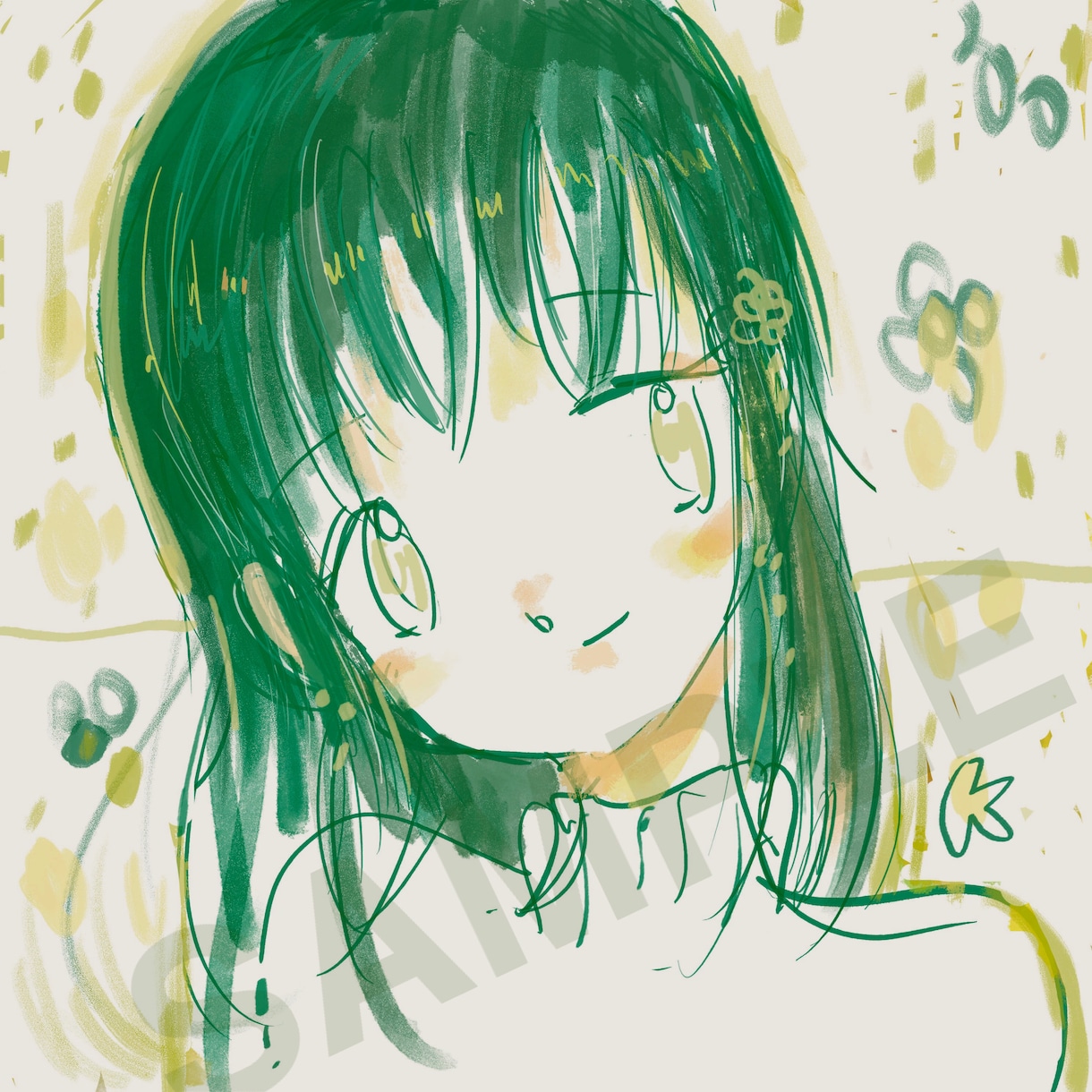 アイコンイラスト作成承ります 柔らかいイラスト。レトロ　少女漫画風　やさしい イメージ2