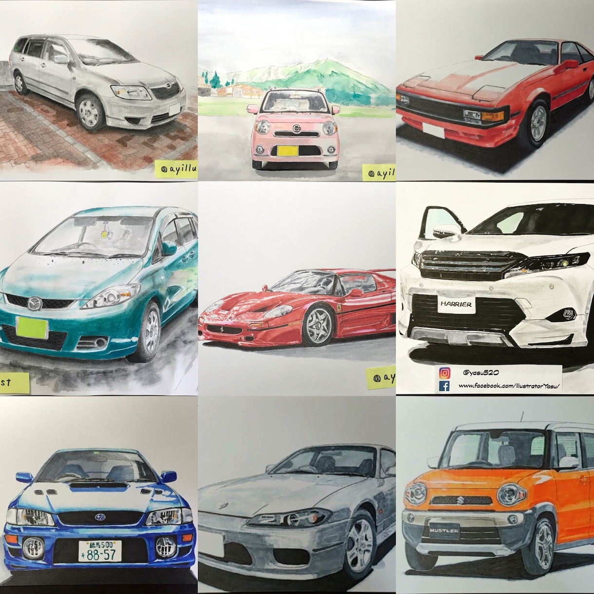 愛車のイラスト作成します 愛車の思い出残しませんか？プレゼントにも！ イメージ2
