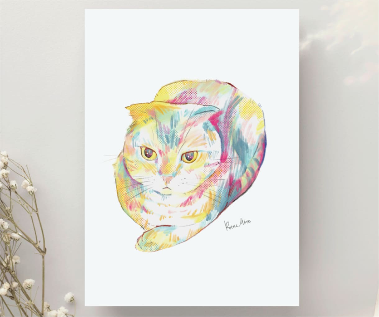 大切な愛犬・愛猫をにじいろの似顔絵で描きます 【先着3名モニター募集】愛するペットを描くにじいろアート イメージ4