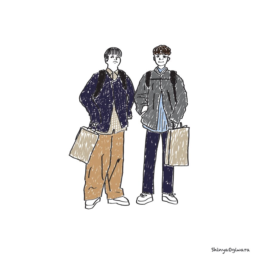 おしゃれファッション誌風の似顔絵イラストを描きます SNSで思わず目に止まるお洒落シンプルなイラストを描きます！ イメージ4
