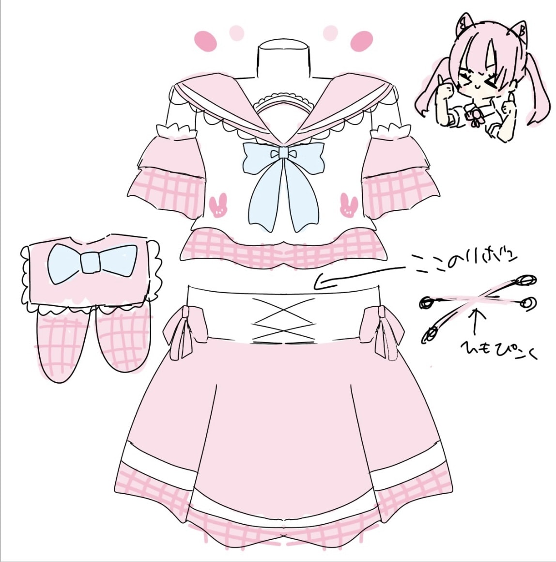 アイドル風衣装を作成ます とびきり可愛いアイドルにさせます イメージ1