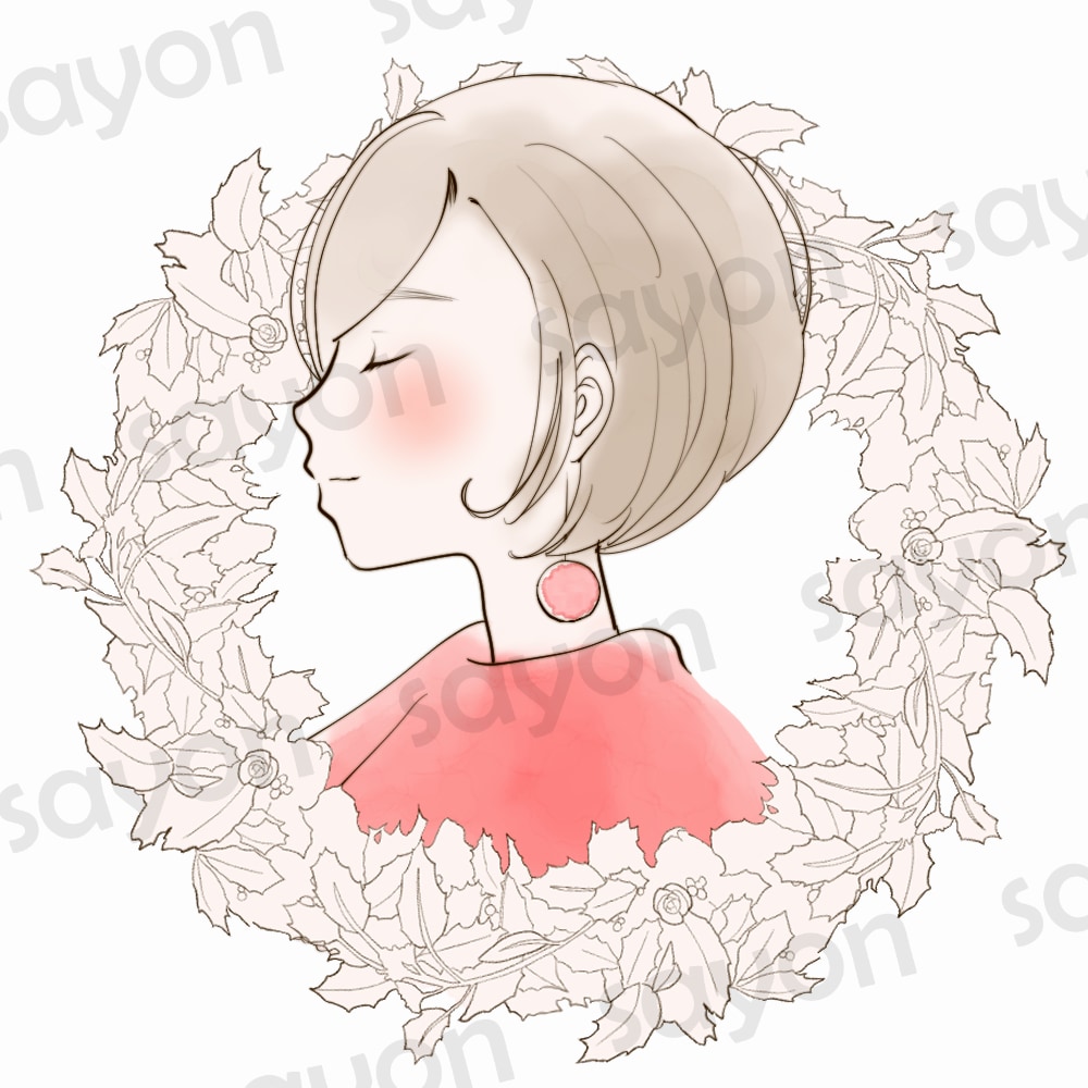 イラスト多数/完成品イラストを販売しています ゆるふわ/おしゃれ/フェミニン/ナチュラルシリーズ イメージ1